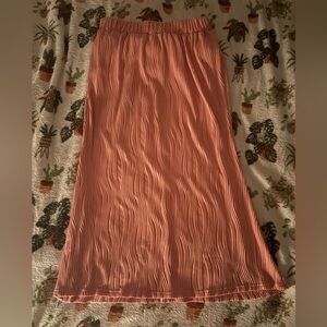 Chic Coral Pencil Skirt